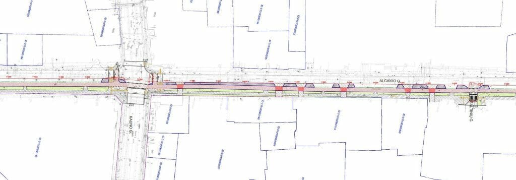 Algirdo g. dviračių takas (Algirdo g.) - Jalgrattatee, Tänav - visuaalne