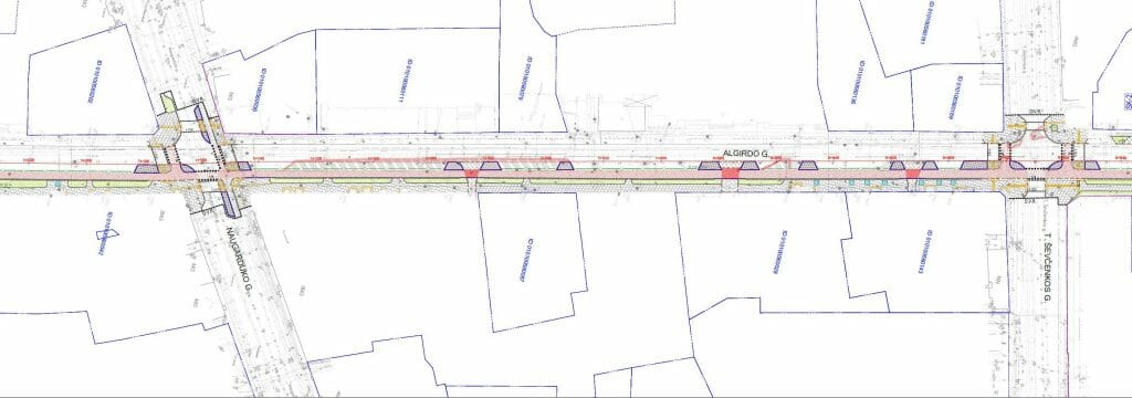 Algirdo g. dviračių takas (Algirdo g.) - Jalgrattatee, Tänav - visuaalne