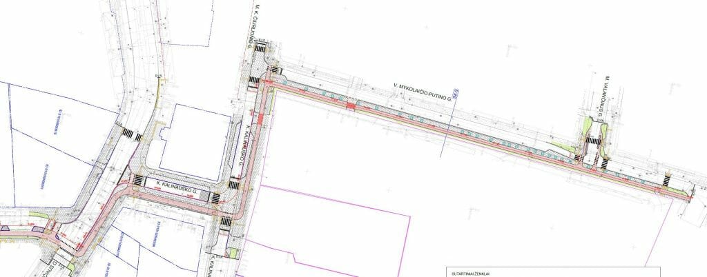 Algirdo g. dviračių takas (Algirdo g.) - Jalgrattatee, Tänav - visuaalne