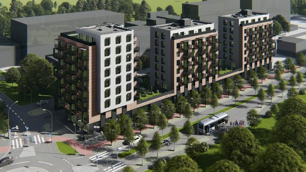 Kernavės g. (Kernavės g.) - Bike path, Street - visualization