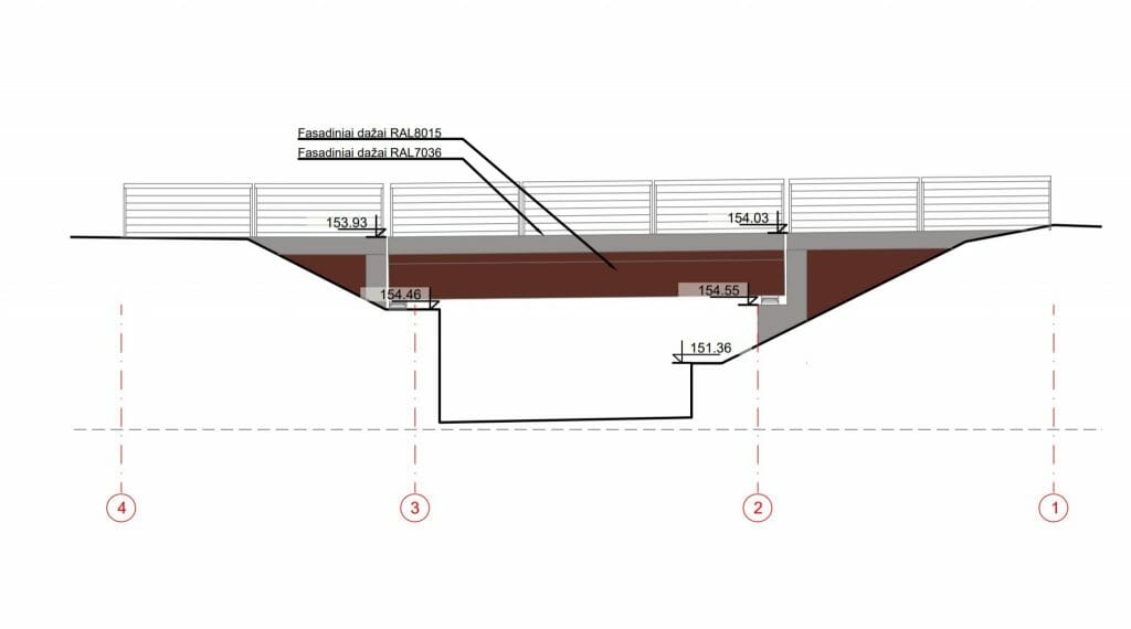 Pėsčiųjų tunelis po geležinkeliu Iešmininkų g. (Iešmininkų g.) - Velosipēdu ceļš, Gājēju ceļš - vizualizācija