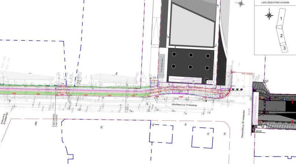 Rinktinės g. dviračių takas (Rinktinės g.) - Bike path - visualization