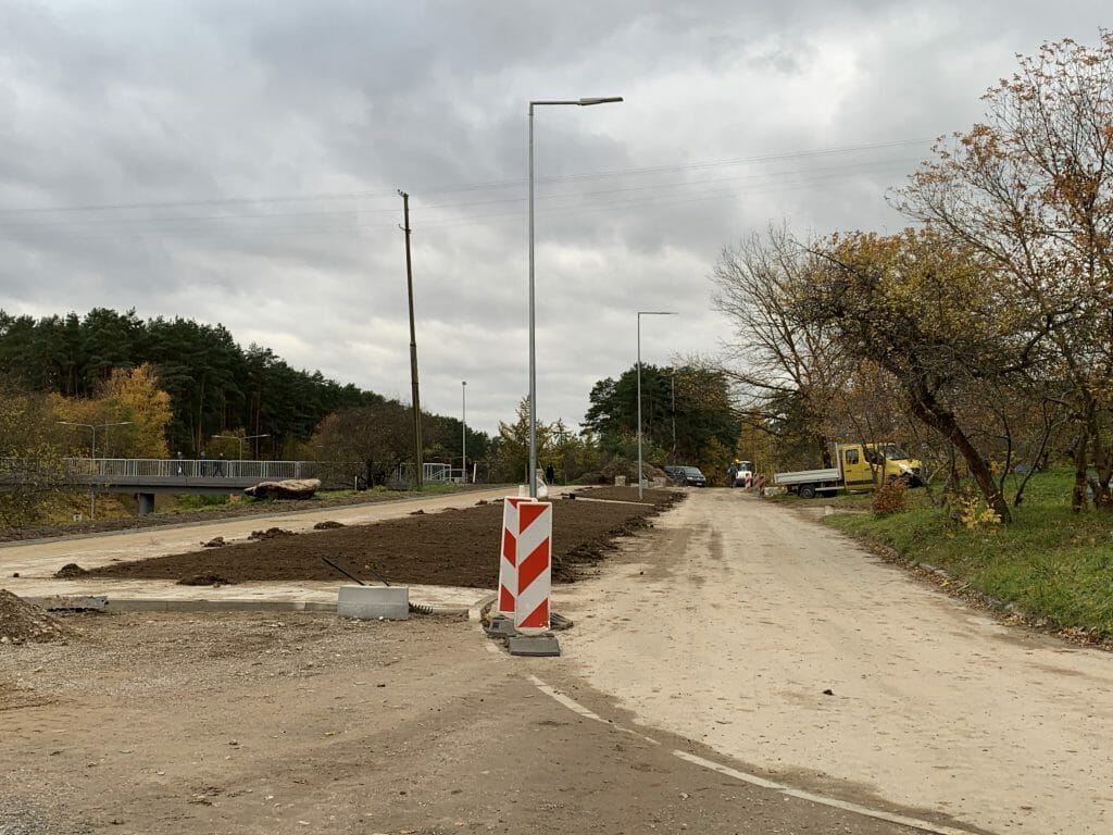 Oslo g. dviračių ir pėsčiųjų takas iki viaduko (Oslo g.) - Bike path - construction photos