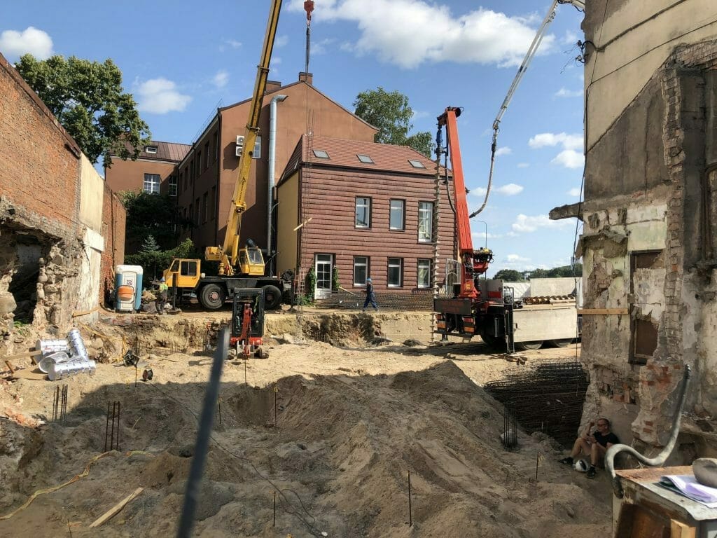 Ledainės namas (Karaliaus Mindaugo pr. 9) - Multi apartment - construction photos