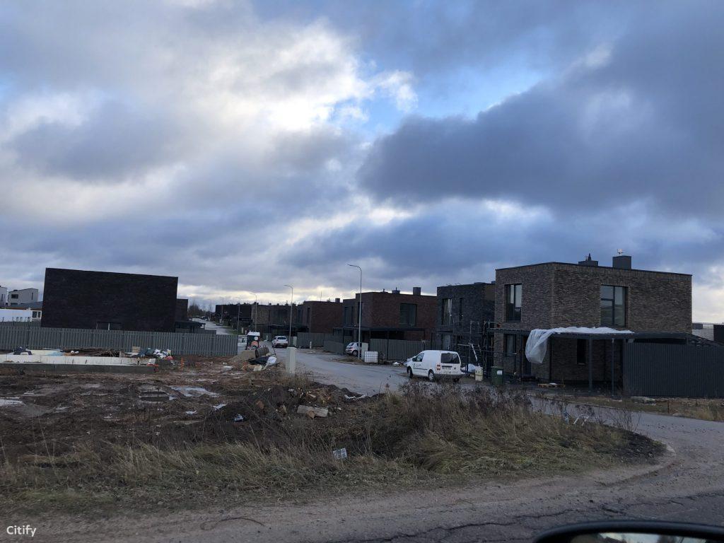 Herkaus alėjos (Notangos/Kulmo g.) - Row housing - construction photos