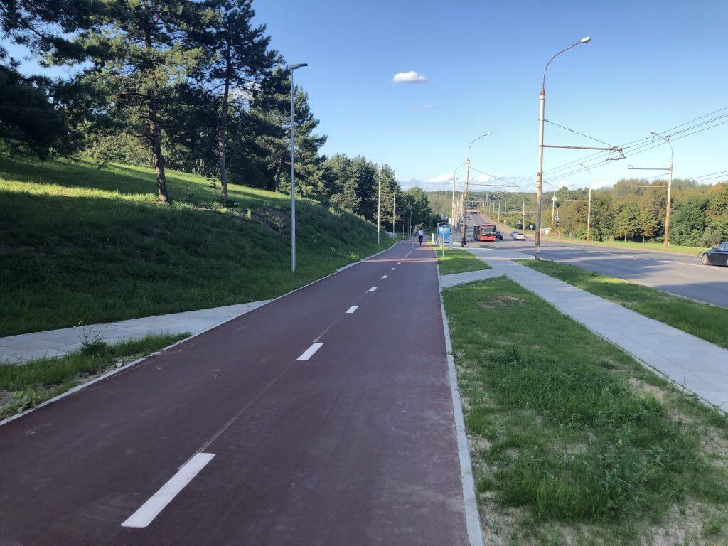 Kareivių g. dviračių takas nuo Žirmūnų g. iki Valakupių tilto (Kareivių g.) - Bike path - construction photos