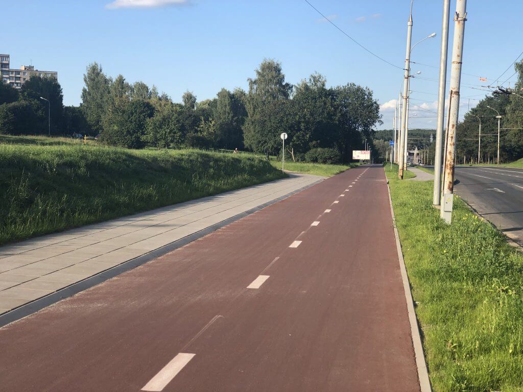 Kareivių g. dviračių takas nuo Žirmūnų g. iki Valakupių tilto (Kareivių g.) - Bike path - construction photos