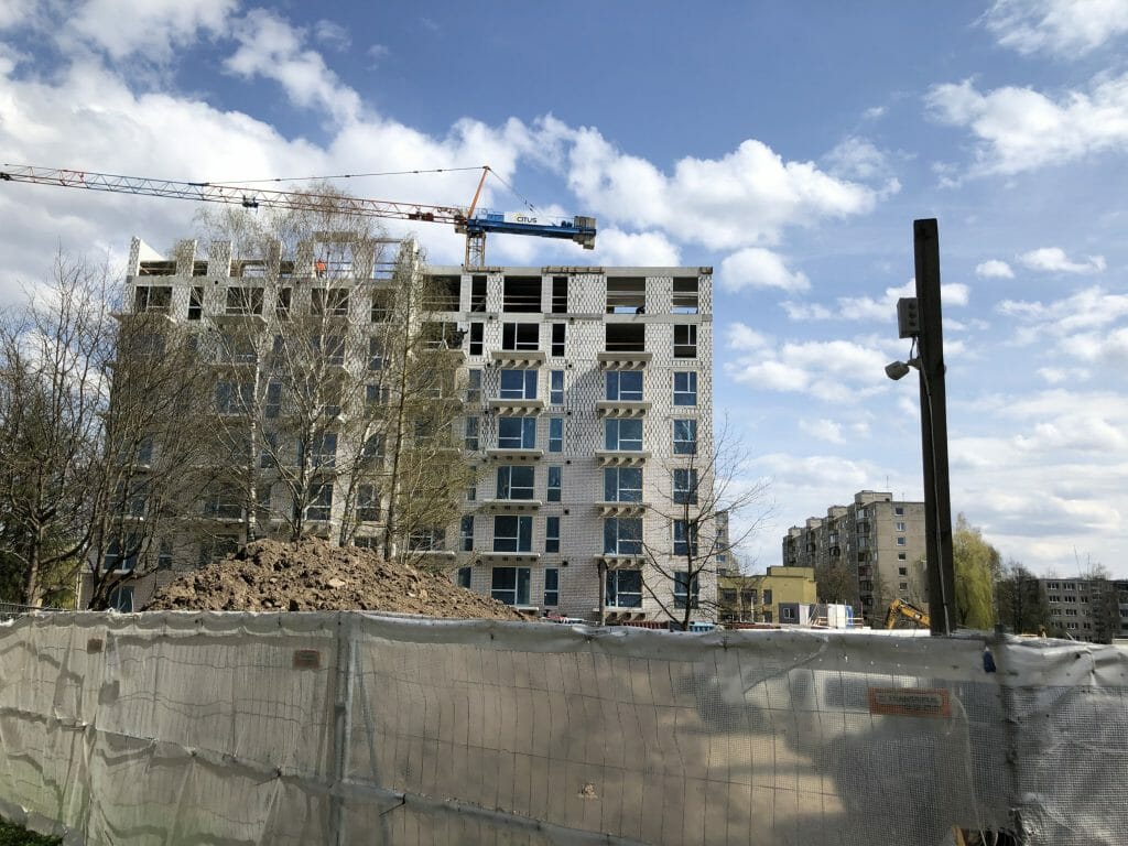 Klevų namai (Partizanų g. 34) - Multi apartment - construction photos