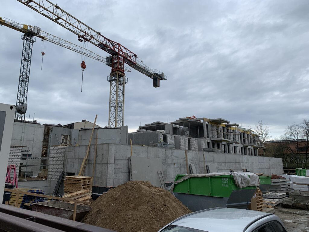 Šv. Stepono Baltas lapas (Šv. Stepono g. 33) - Multi apartment - construction photos