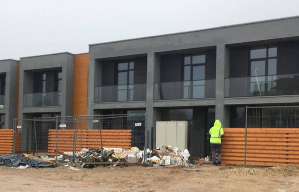 Šiaurės pašvaistė (Danės/Įsrūties g.) - Row housing - construction photos