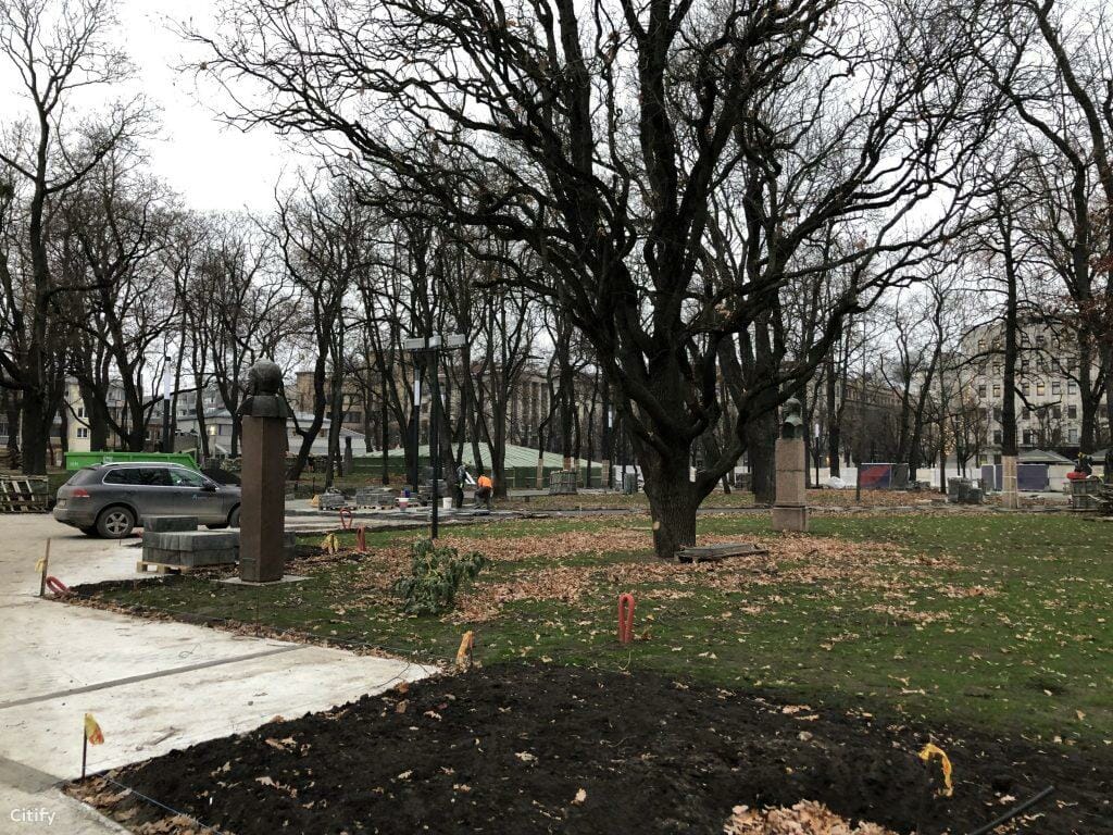 Miesto sodas (Laisvės al.) - Park - construction photos