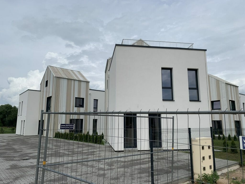 Skalvių vilos (Skalvių g. 23) - Row housing - construction photos