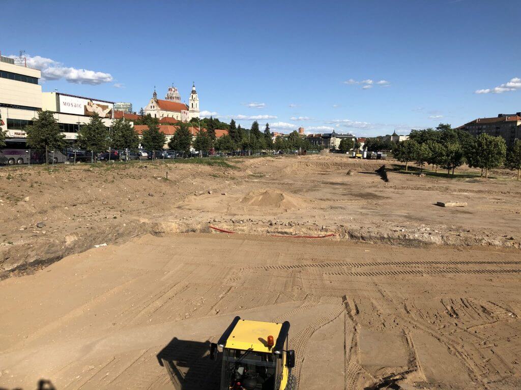 Neries dešiniosios krantinės (Upės g.) - Bike path, Sports field or court, Waterside - construction photos