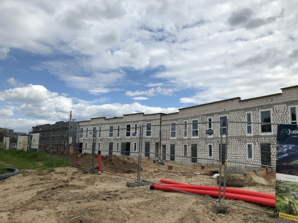 PaJustis 1 etapas (Mozūriškių g. 190) - Row housing - construction photos