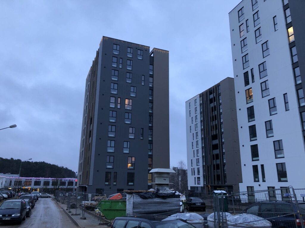 Viršuliškių stogai (Viršuliškių g. 38) - Multi apartment - construction photos