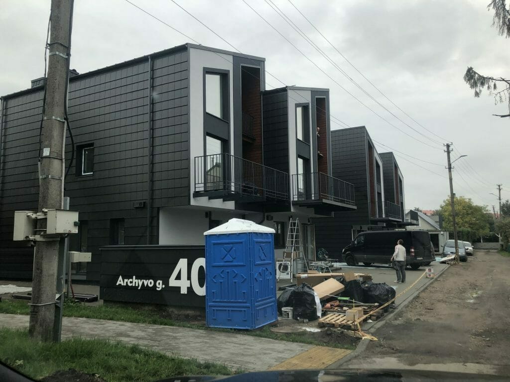 Archi namai (Archyvo g. 34, 34B, 40) - Row housing - construction photos