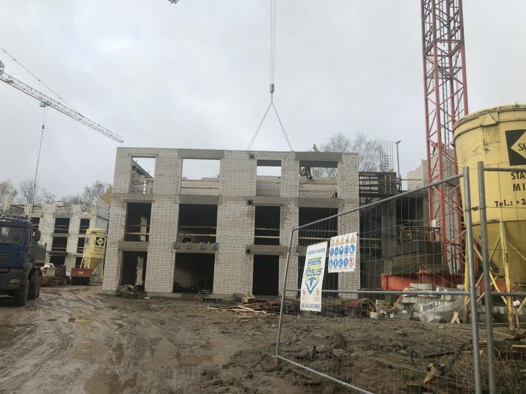 Klevų namai (Partizanų g. 34) - Multi apartment - construction photos