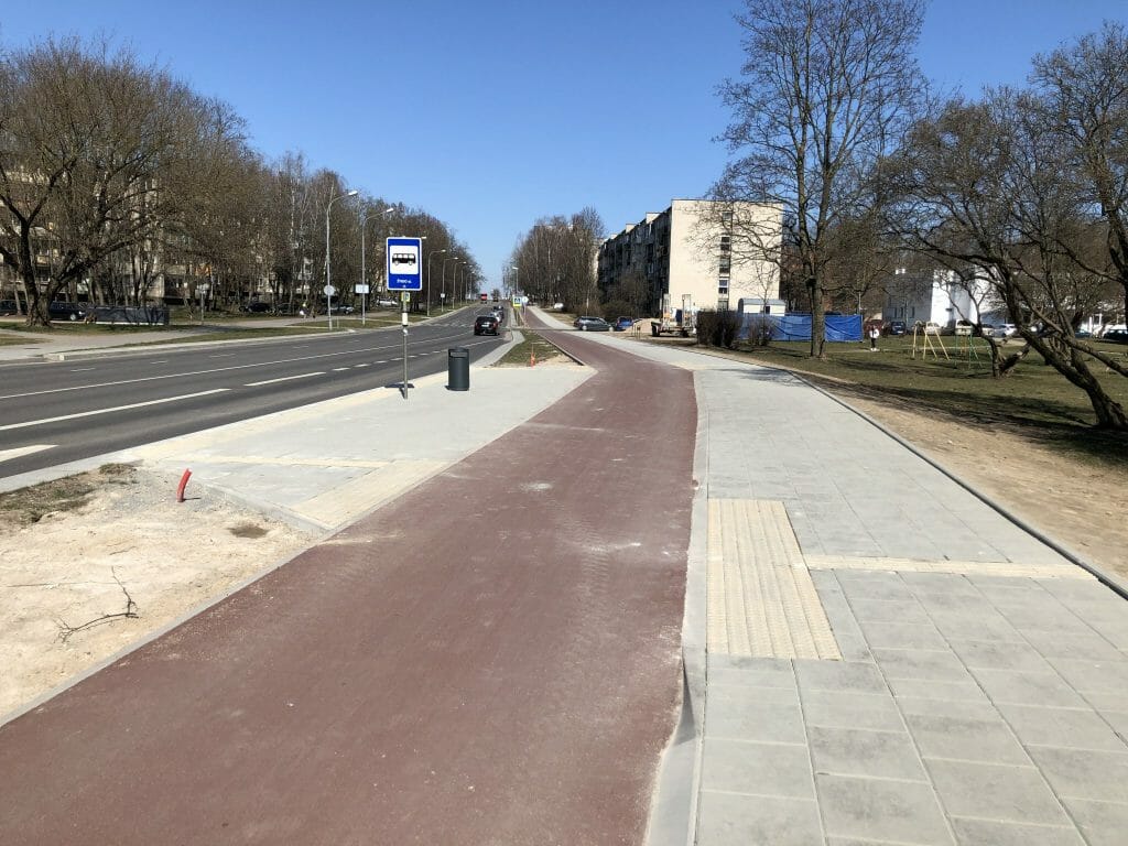 Apkasų g. dviračių takas ir Žalgirio, Rinktinės ir Trimitų g. atkarpos (Apkasų g.) - Bike path - construction photos