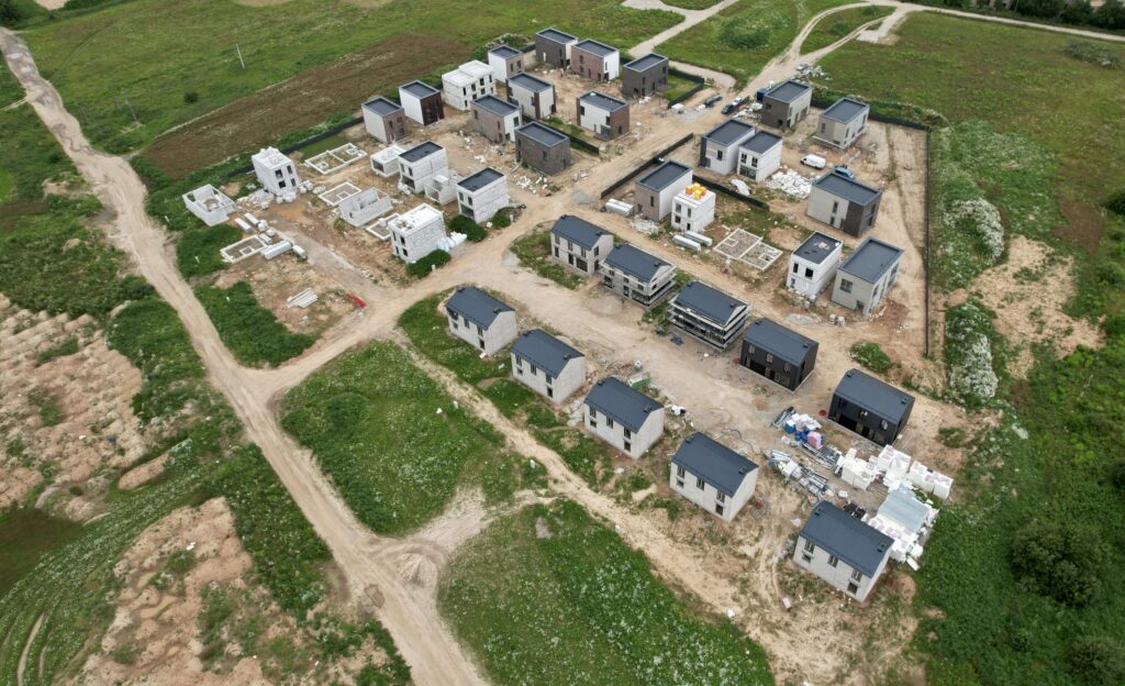 Hetitų g. kvartalas (Hetitų g. 13, 15, 17, 19, 21, 23, 25, 27, 29, 31) - Private house community - construction photos