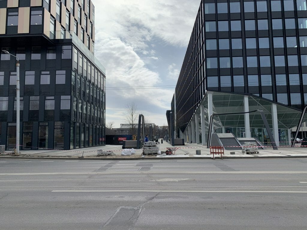 Business Stadium promenada (Rinktinės g. 3) - Square - construction photos