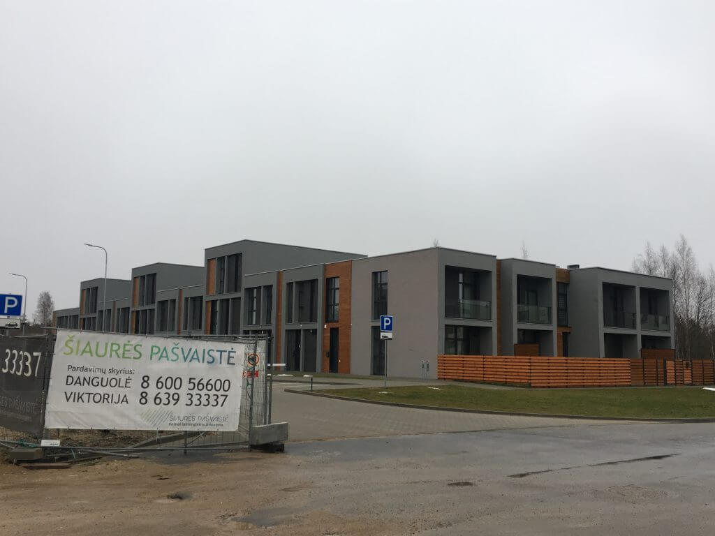 Šiaurės pašvaistė (Danės/Įsrūties g.) - Row housing - construction photos