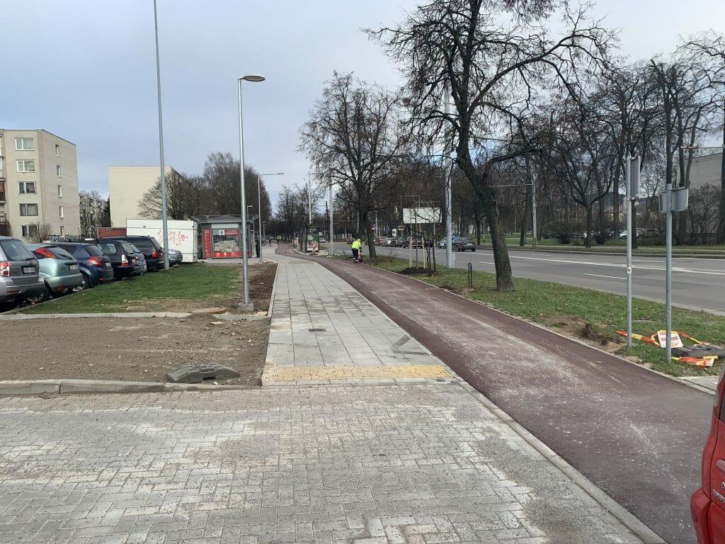 Žirmūnų trikampio modernizavimas (Tuskulėnų g.) - Bike path, Pedestrian path - construction photos