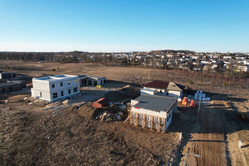 Kalvų terasos (Ismonių g. 15) - Land plots - construction photos