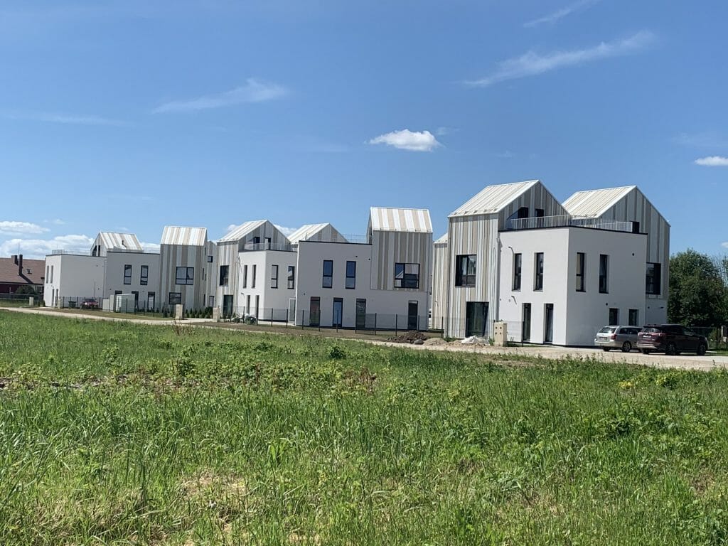 Skalvių vilos (Skalvių g. 23) - Row housing - construction photos