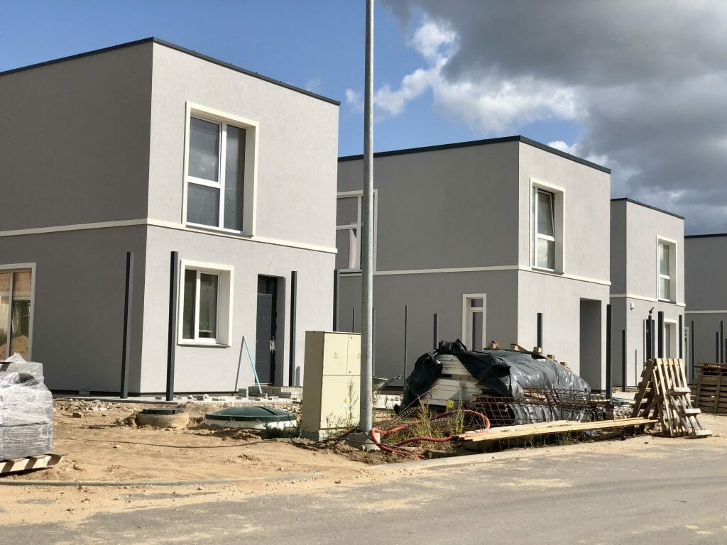 Herkaus alėjos (Notangos/Kulmo g.) - Row housing - construction photos