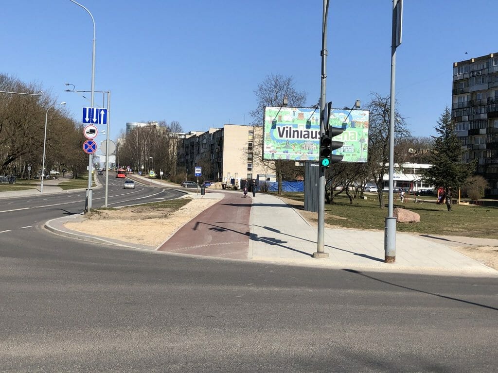 Apkasų g. dviračių takas ir Žalgirio, Rinktinės ir Trimitų g. atkarpos (Apkasų g.) - Bike path - construction photos