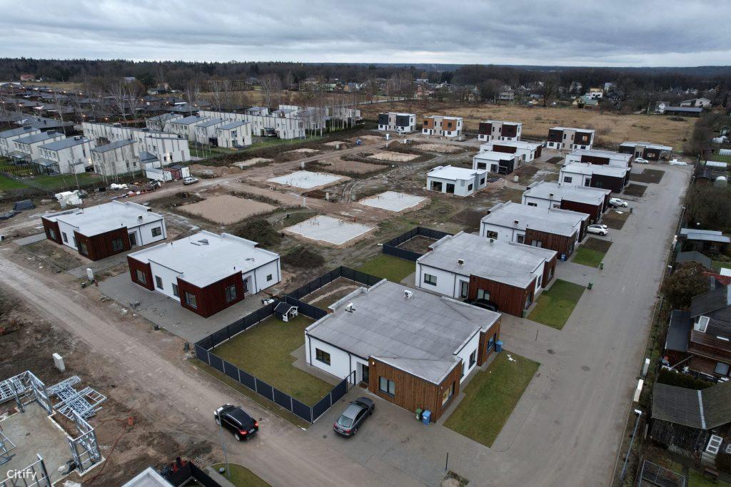 Vynuogyno namai (Varžupio g. 33A, 33B) - Row housing - construction photos
