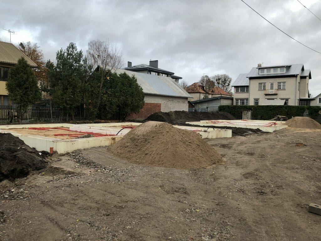 Archi namai (Archyvo g. 34, 34B, 40) - Row housing - construction photos