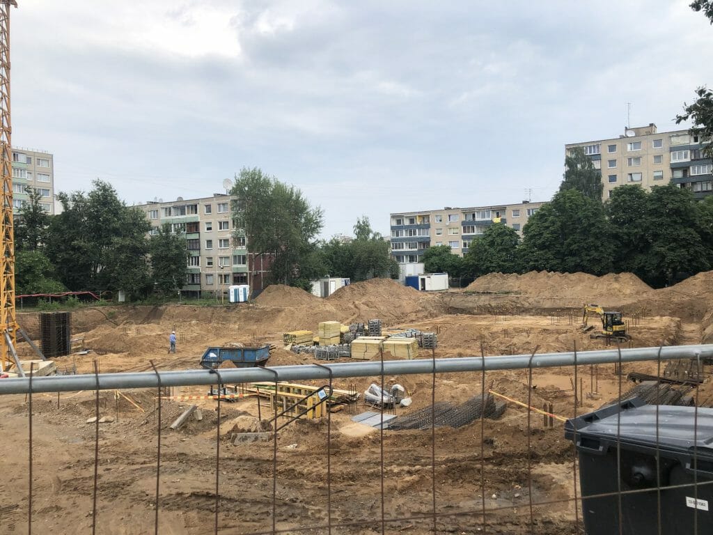 Karoliniškių namai 1 etapas (Sausio 13-osios g. 31) - Hotel, Multi apartment - construction photos