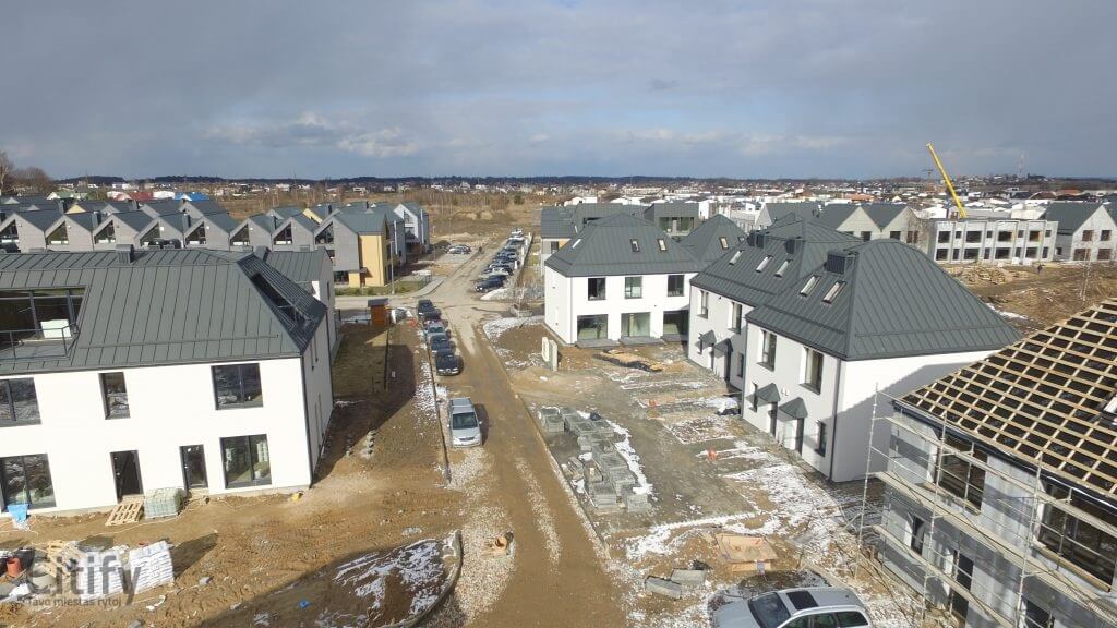 Rytinė žvaigždė (Valonų g. 13) - Row housing - construction photos
