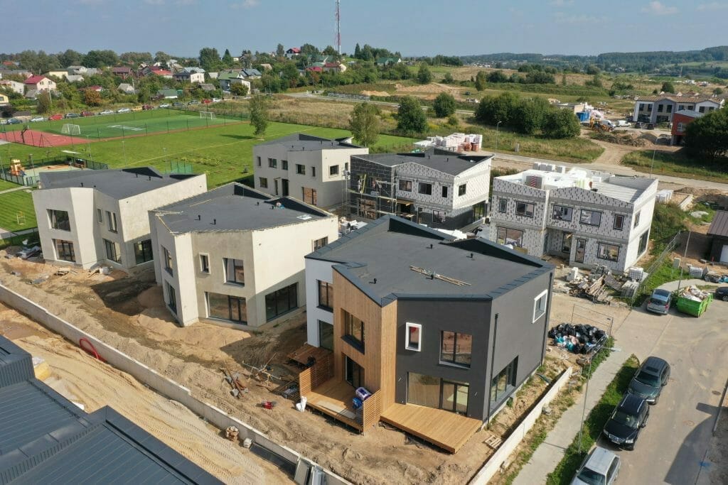 Kalnėnų TRIO 1-2 etapai (Albanų g. 12, 14) - Row housing - construction photos