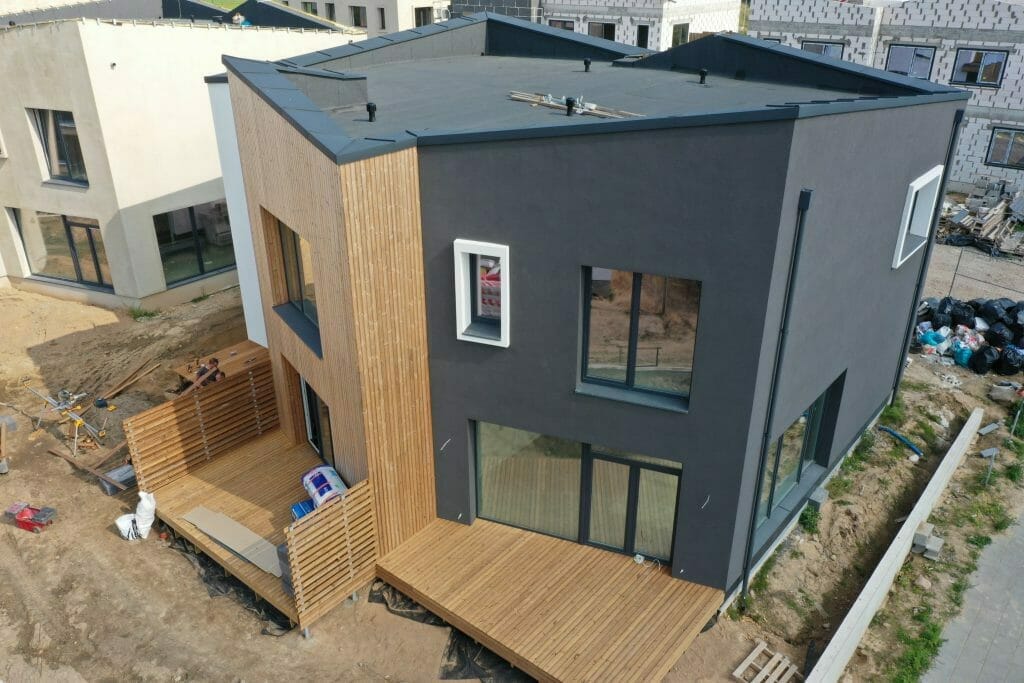 Kalnėnų TRIO 1-2 etapai (Albanų g. 12, 14) - Row housing - construction photos