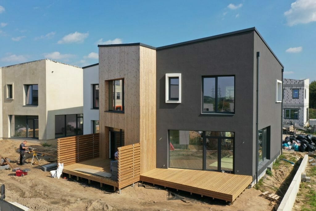 Kalnėnų TRIO 1-2 etapai (Albanų g. 12, 14) - Row housing - construction photos