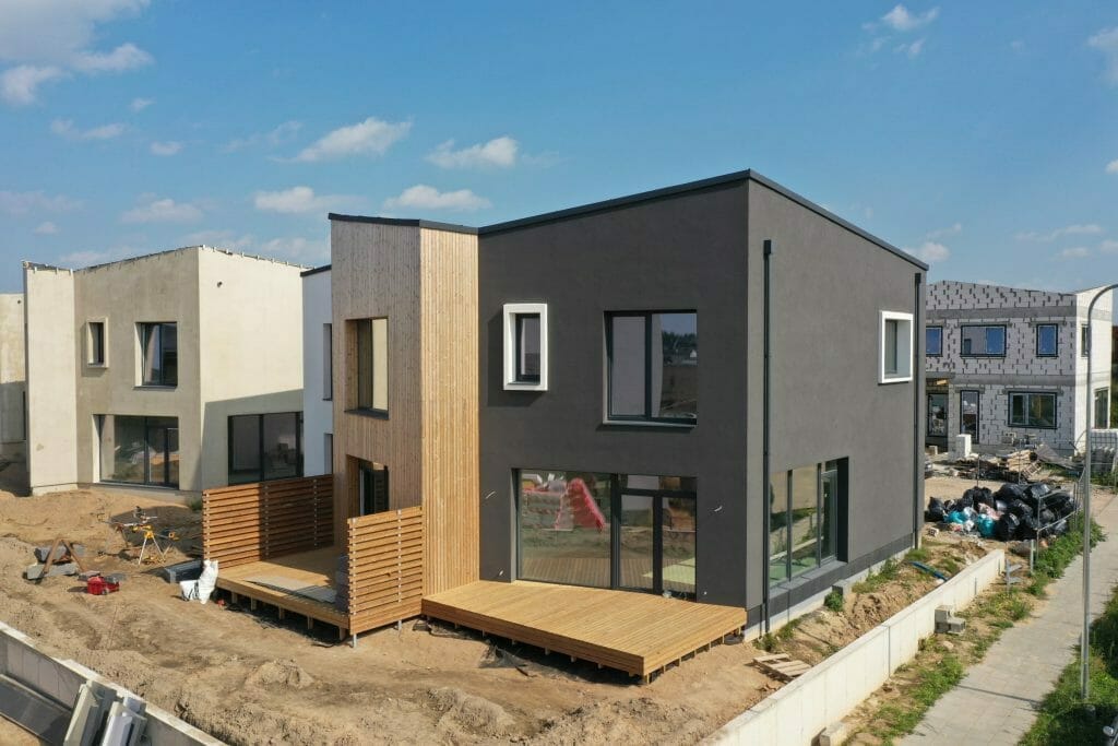 Kalnėnų TRIO 1-2 etapai (Albanų g. 12, 14) - Row housing - construction photos