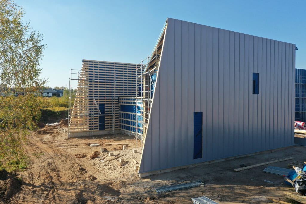 Kalno 77 (Kalno g. 73, 75, 77, 79, 83, 85, 87, Sokiškių g. 2, 4) - Privātmāju kopienas, Rindu mājas - būvdarbu attēli