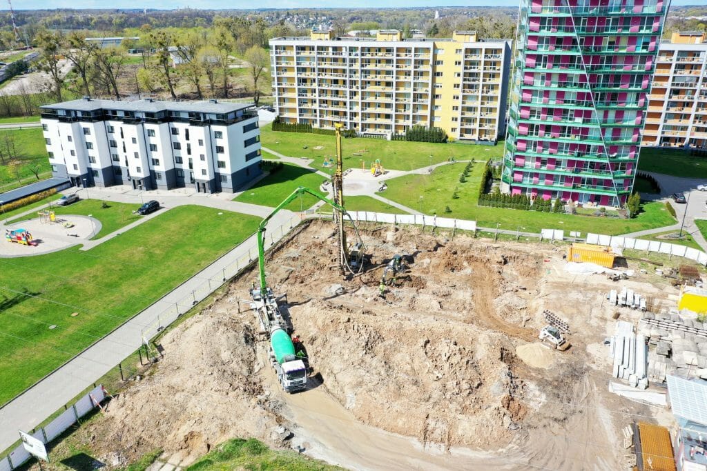 Ąžuolų namai (Verkių g. 48) - Multi apartment - construction photos