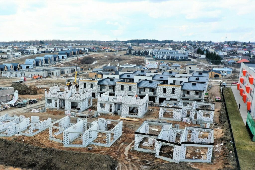 Kalnėnų TRIO 1-2 etapai (Albanų g. 12, 14) - Row housing - construction photos