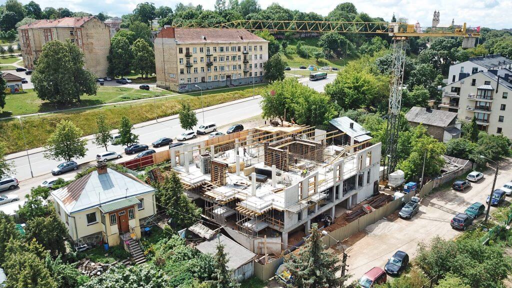 Aukštupis (Krivūlės g. 9) - Multi apartment - construction photos
