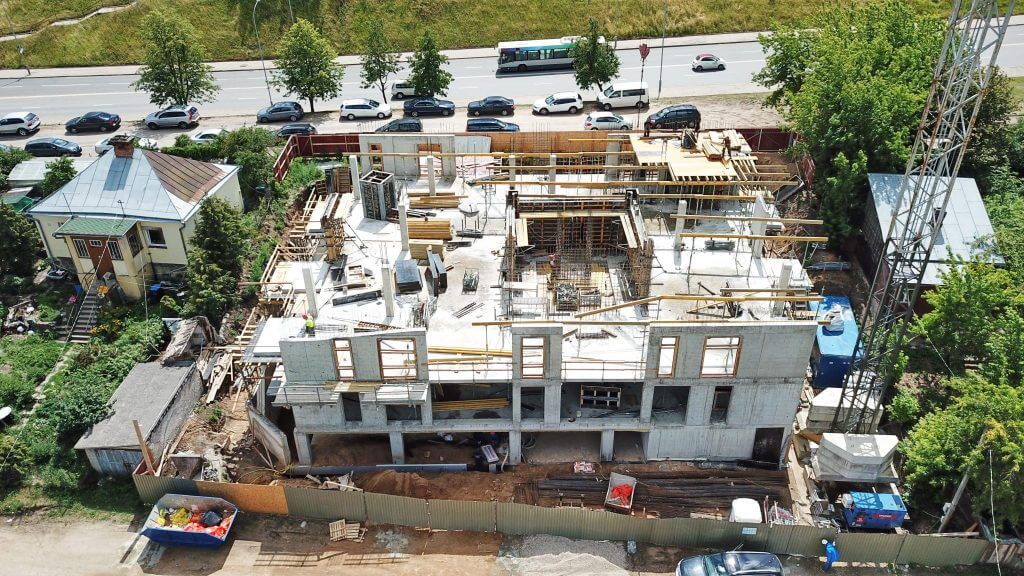 Aukštupis (Krivūlės g. 9) - Multi apartment - construction photos