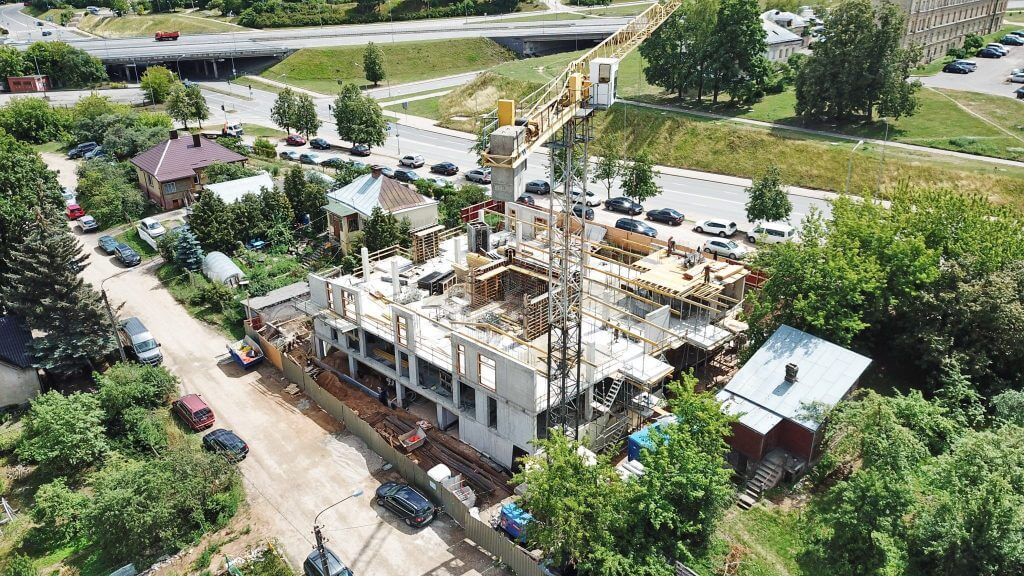 Aukštupis (Krivūlės g. 9) - Multi apartment - construction photos