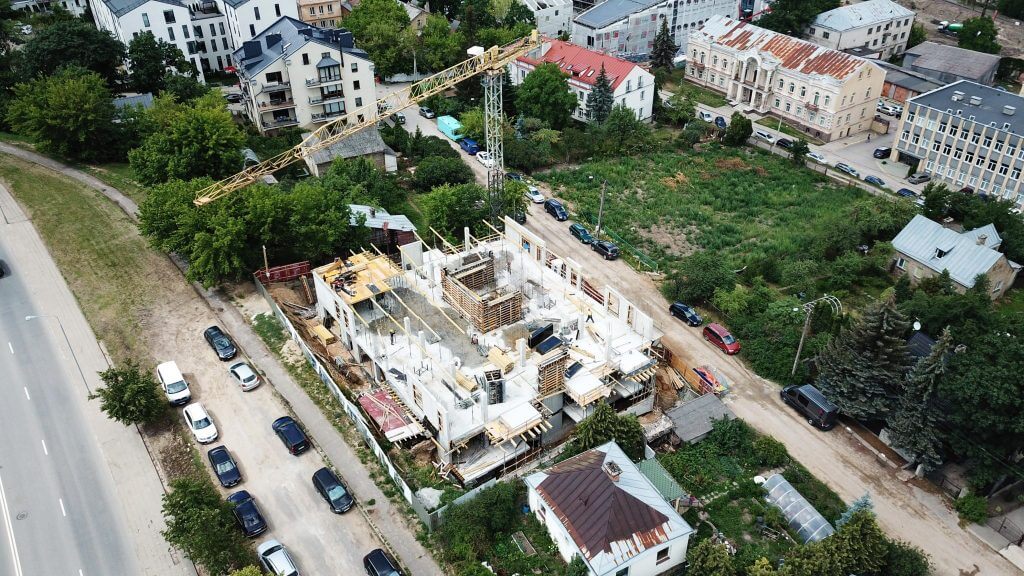 Aukštupis (Krivūlės g. 9) - Multi apartment - construction photos