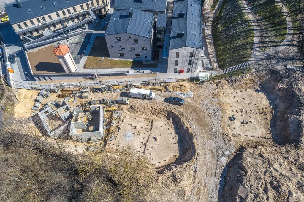 Markučių kalvos (Markučių g. 34, 34A, 36, 36A, 40) - Row housing - construction photos