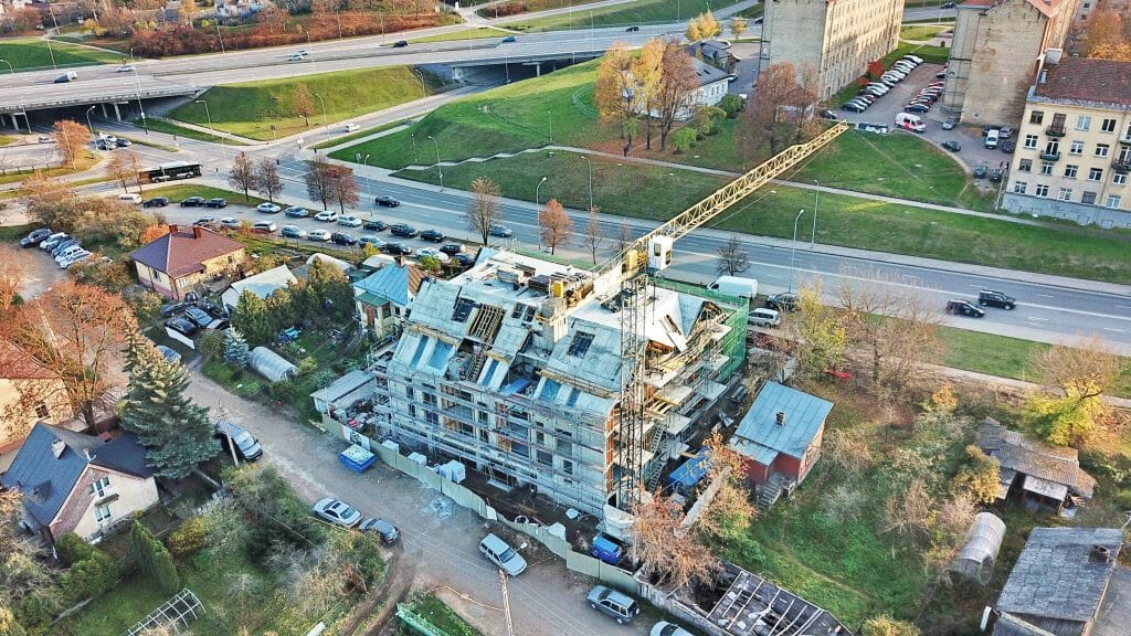 Aukštupis (Krivūlės g. 9) - Multi apartment - construction photos