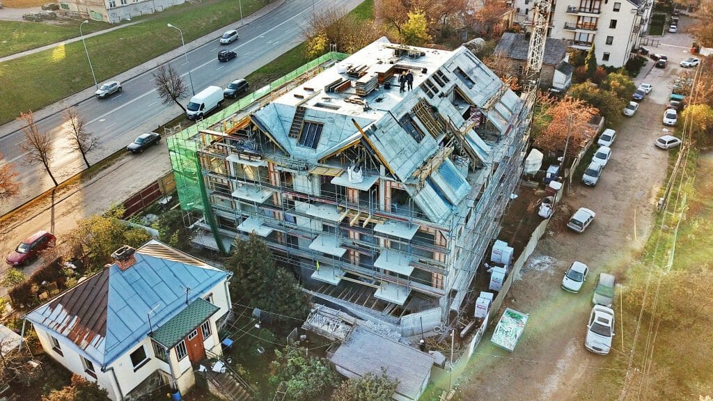 Aukštupis (Krivūlės g. 9) - Multi apartment - construction photos