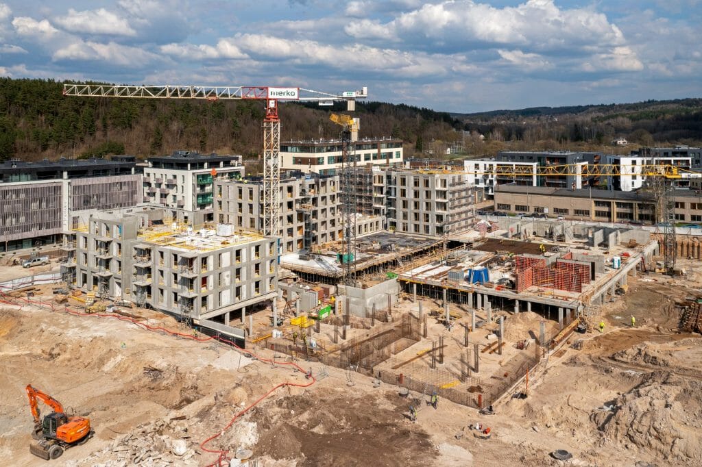 Vilnelės skverai 1 etapas (Manufaktūrų g. 7) - Multi apartment - construction photos