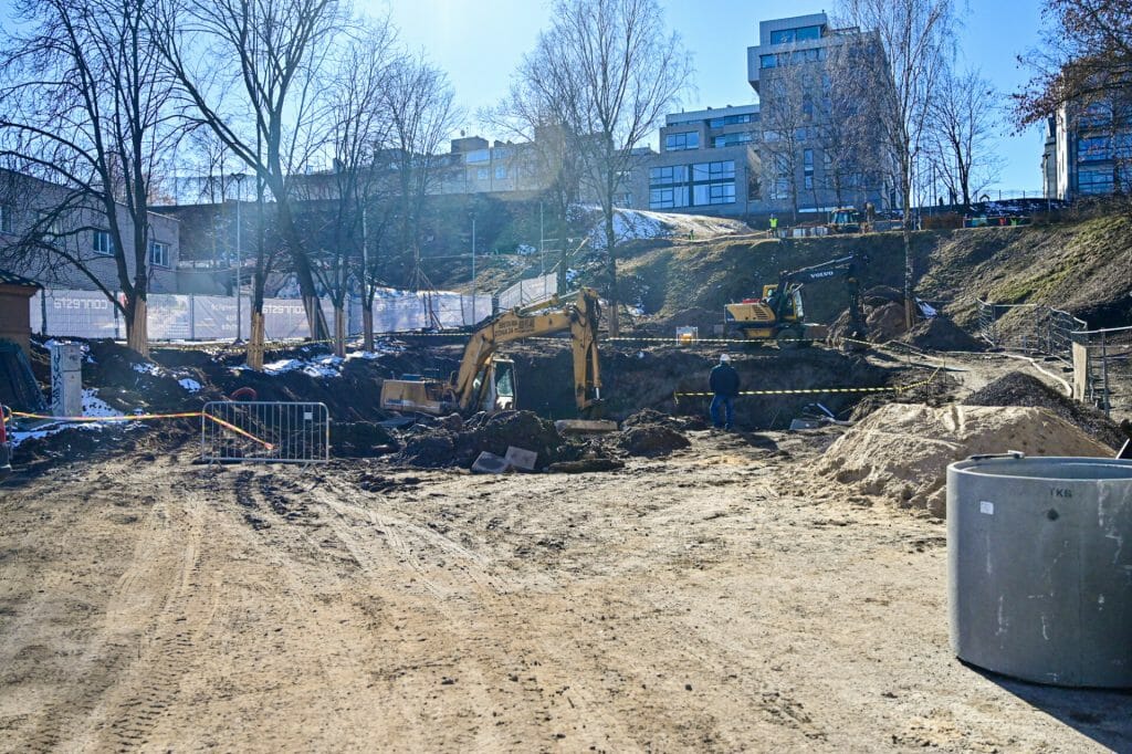 Vingrių šaltinių skveras (Vingrių g.) - Square - construction photos